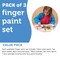 3 PACK - Incraftables Kid Paint Set. Non Toxic Finger Paint for Kids with Apron, Palette, Brushes, Textured Tools, Stamps & Sponge Brushes. Washable Paint Set for Adults & Kids Age 3+ for DIY Art & Crafts